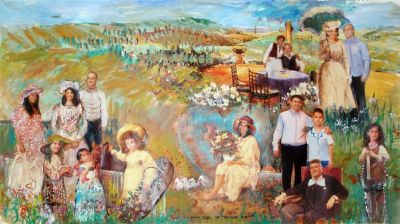 המתנה שלפנינו היא ציור שניתן ליום הולדתה ה-60 של אישה, אשר משפחתה היא הדבר החשוב בחייה